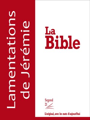 cover image of Lamentations de Jérémie